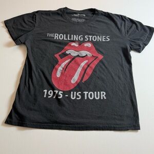The Rolling Stones 1975 US Tour Graphic Tee size large cotton short sleeve‎